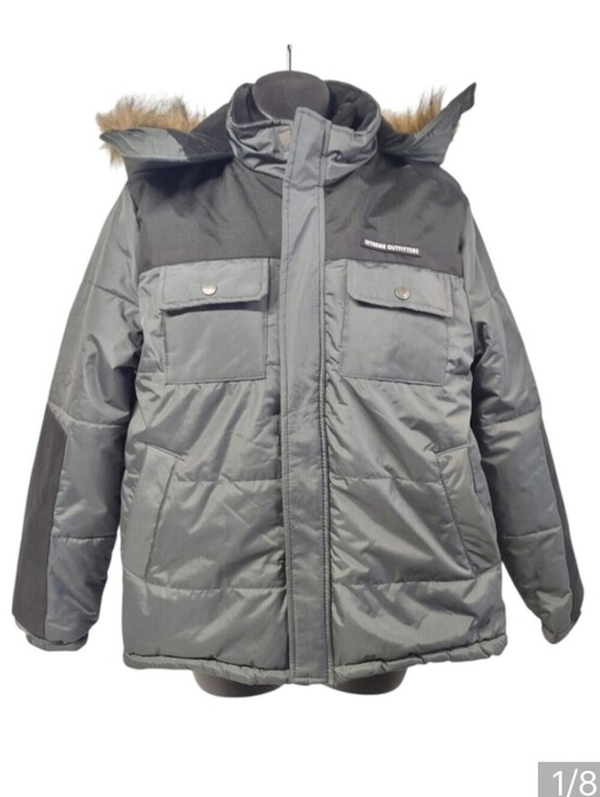 Ixtreme Outfitters Other - iXtreme Outfitters Hooded Charcoal Grey Oxford Parka Jacket Coat Big Boy's Sz 18